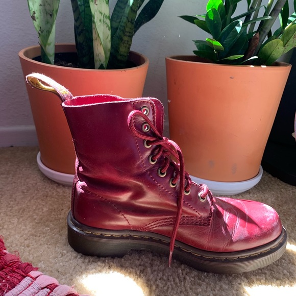 Red Dr. Marten Boots - Picture 2 of 3